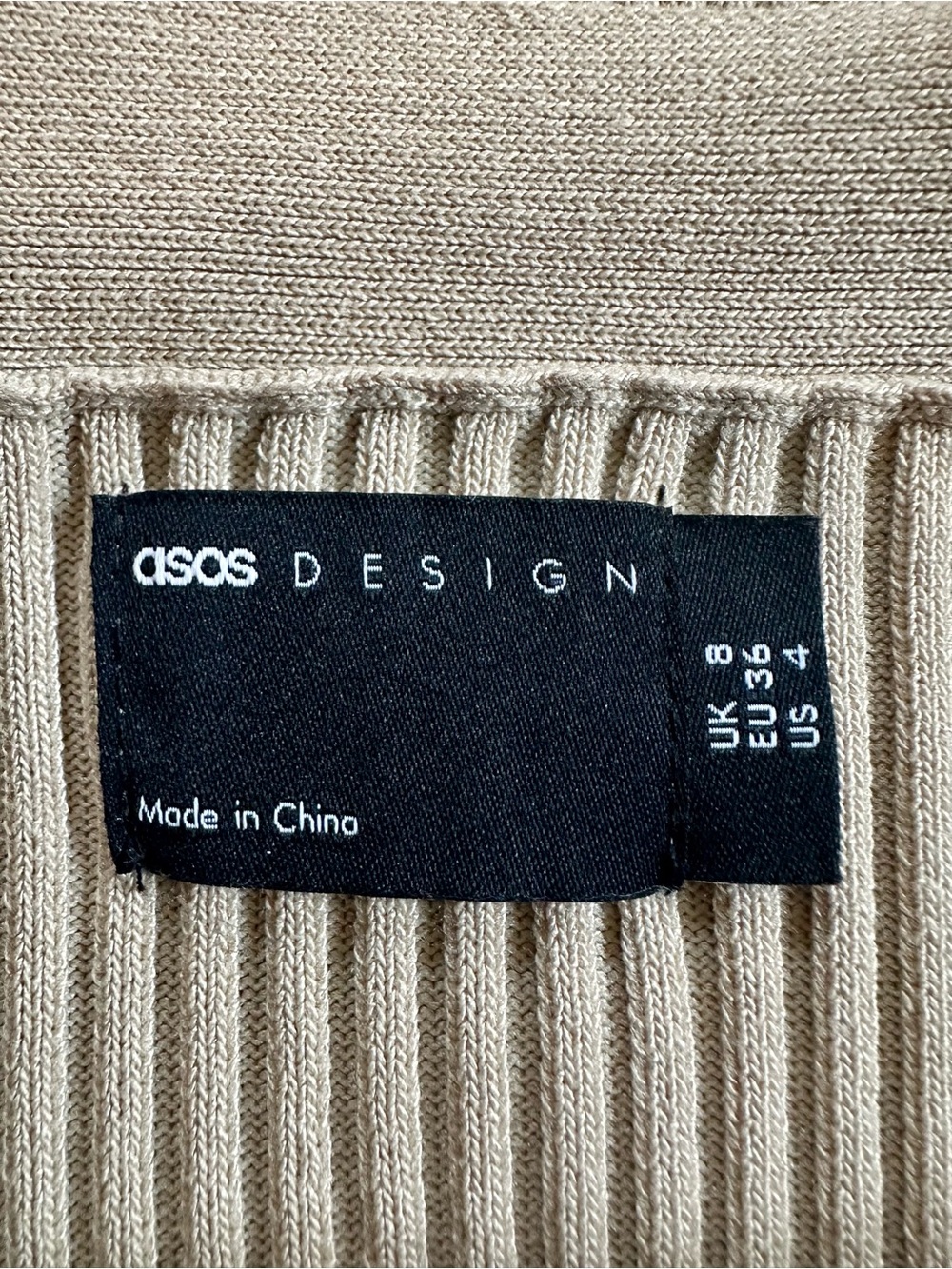 ASOS Beige Ribbed Knit Tank - Picture 5 of 5